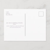 ラベンダーフォトアーチ結婚式の日付を保存 ポストカード (裏面)