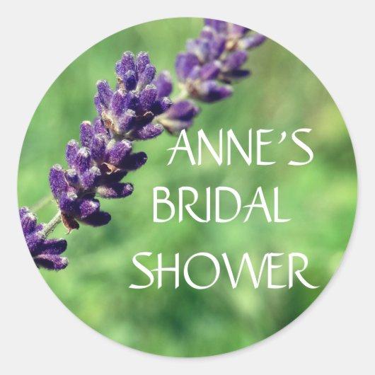 ラベンダーフォトクラシックステッカー ラウンドシール (正面)