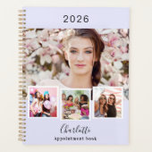 ラベンダーフォトコラージュアポイントメント2025 プランナー手帳 (正面)