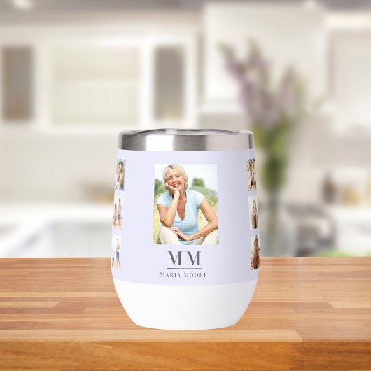 ラベンダーフォトコラージュモノグラム名