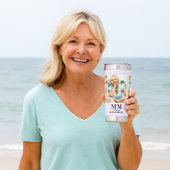 ラベンダーフォトコラージュモノグラム名 保温保冷タンブラー