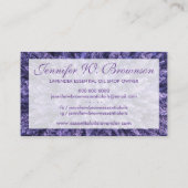 ラベンダーフォトロゴパープルエッセンシャル油 名刺 (裏面)