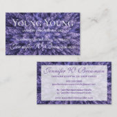 ラベンダーフォトロゴパープルエッセンシャル油 名刺 (正面/裏面)