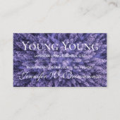 ラベンダーフォトロゴパープルエッセンシャル油 名刺 (正面)