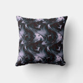 ラベンダーフラクタルの消音した美しい波 クッション (裏面)