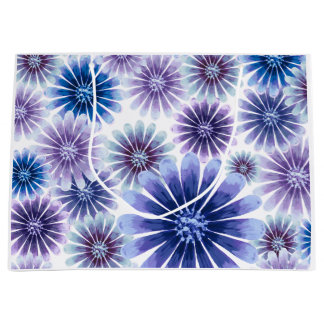 ラベンダーフラワルギフトバッグ ラージペーパーバッグ