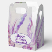 ラベンダーフラワーとビー水彩誕生日 フェイバーボックス (オープン)