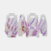 ラベンダーフラワーとビー水彩誕生日 フェイバーボックス (折り畳みなし)