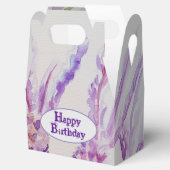 ラベンダーフラワーとビー水彩誕生日 フェイバーボックス (オープン)