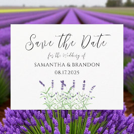 ラベンダーフラワーウォーターカラーパープル素朴フローラ ポストカード