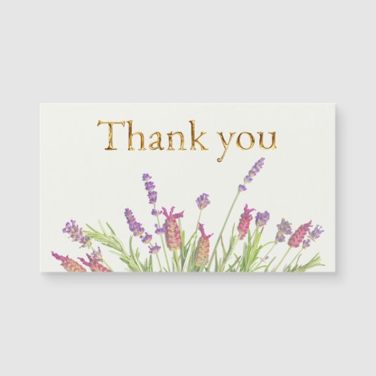 ラベンダーフラワーエレガントと金ゴールドスクリプト (正面)