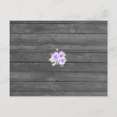 ラベンダーフラワーオールドバーンウェディングレセプション エンクロージャーカード (裏面)