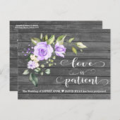 ラベンダーフラワーオールドバ結婚ーンの延期 ポストカード (正面/裏面)