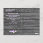 ラベンダーフラワーオールドバ結婚ーンの延期 ポストカード (裏面)