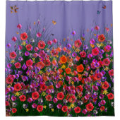 ラベンダーフラワーガーデンシャワーカーテン シャワーカーテン (正面)