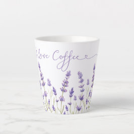 ラベンダーフラワーコーヒー大好きラテマグカップ カフェラテマグ