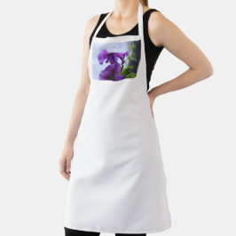 ラベンダーフラワーシャドー妖精エプロン エプロン