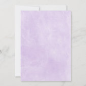ラベンダーフラワージオメトリックフレームベビーシャワー 招待状 (裏面)