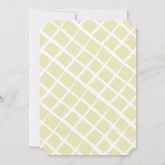 ラベンダーフラワースパイグイエロー50誕生日 招待状 (裏面)