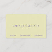 ラベンダーフラワースパイグボタニカルイエロー 名刺 (裏面)