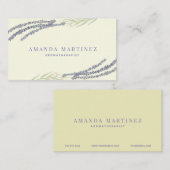 ラベンダーフラワースパイグボタニカルイエロー 名刺 (正面/裏面)