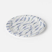 ラベンダーフラワースプリグ素朴フローラ ペーパープレート (アングル)