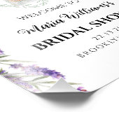 ラベンダーフラワーズウェルカムブライダルシャワー フォトプリント            (角)