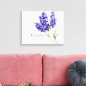ラベンダーフラワーズウォーター色キャンバス印刷 キャンバスプリント (インサイチュ (リビング))