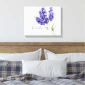 ラベンダーフラワーズウォーター色キャンバス印刷 キャンバスプリント (インサイチュ (寝室))