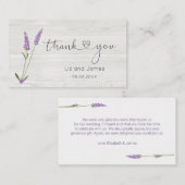 ラベンダーフラワーズオンウッドサンキューホテル座席表 プレイスカード (正面/裏面)