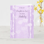 ラベンダーフラワーズドーターインロー誕生日 カード (黄色い花)