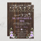 ラベンダーフラワーズバームウッドアフターバーベキュー 招待状 (正面/裏面)
