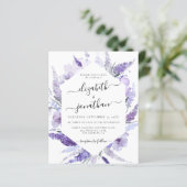 ラベンダーフラワーズフローラ予算結婚式招待状 (スタンド正面)