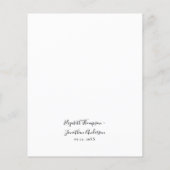 ラベンダーフラワーズフローラ予算結婚式招待状 (裏面)