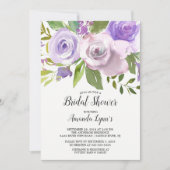 ラベンダーフラワーズブライダルシャワー招待 招待状 (正面)