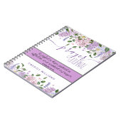 ラベンダーフラワーズ祈りの言葉ジャーナル手帳 ノートブック (左側)