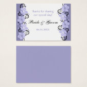 ラベンダーフラワーズ結婚式の引き出物ギフトラベルありがとう (正面&裏面)