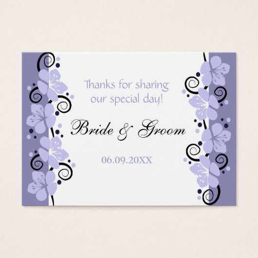 ラベンダーフラワーズ結婚式の引き出物ギフトラベルありがとう (正面)