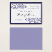 ラベンダーフラワーズ結婚式の引き出物ギフトラベル (正面&裏面)