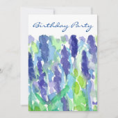 ラベンダーフラワーズ50th誕生日パーティーへの招待 招待状 (正面)