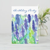 ラベンダーフラワーズ50th誕生日パーティーへの招待 招待状 (スタンド正面)