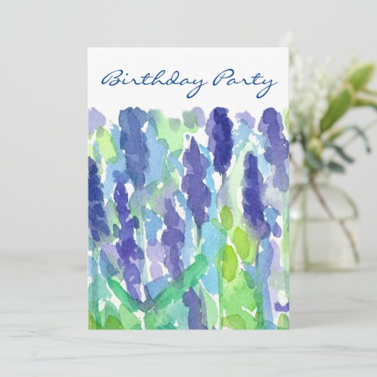 ラベンダーフラワーズ50th誕生日パーティーへの招待 招待状 (スタンド正面)