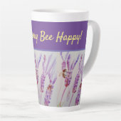 ラベンダーフラワードゥンワーリーハッピーラテマグ カフェラテマグ (右アングル)