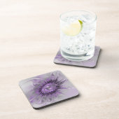 ラベンダーフラワードリームモダン抽象芸術フラクタル コースター (右側)
