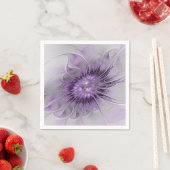 ラベンダーフラワードリームモダン抽象芸術フラクタル スタンダードカクテルナプキン (インサイチュ)