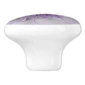 ラベンダーフラワードリームモダン抽象芸術フラクタル セラミックノブ (側面)