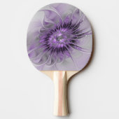 ラベンダーフラワードリームモダン抽象芸術フラクタル 卓球ラケット (裏面)