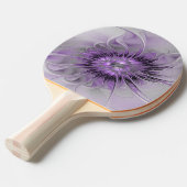 ラベンダーフラワードリームモダン抽象芸術フラクタル 卓球ラケット (正面アングル)