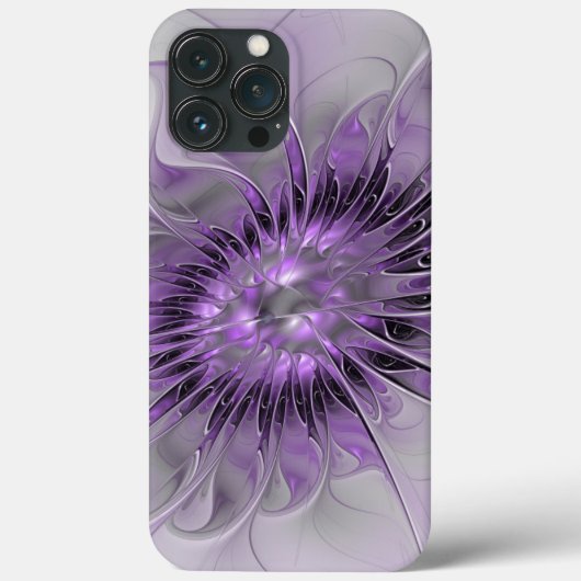 ラベンダーフラワードリームモダン抽象芸術フラクタル Case-Mate iPhoneケース (裏面)
