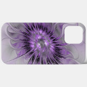 ラベンダーフラワードリームモダン抽象芸術フラクタル Case-Mate iPhoneケース (裏面 (横))